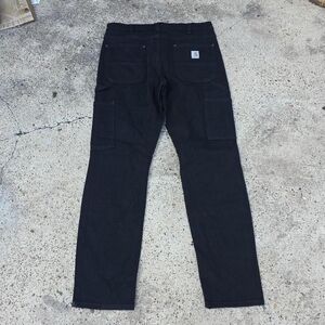 Carhartt Double Knee Pants Straight Fit Black Workwear 104296 Size 8